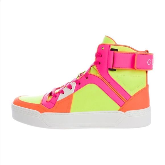 Gucci Wmns Signature High Top 'Fluo Matt' Sneakers - Picture 2 of 15